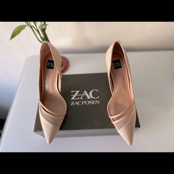ZAC Zac Posen Shoes - ZAC Zac POSEN “Valerian” Mesh Inset Pumps- Latte